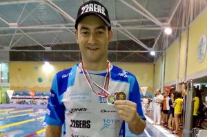 Rubén Gutiérrez, con una de las medallas obtenidas en Albacete.