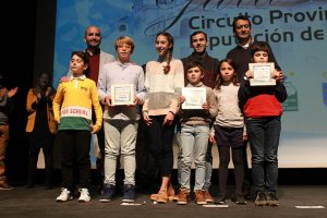 Algunos de los pequeños que recibieron su galardón en este acto celebrado en Almonte.