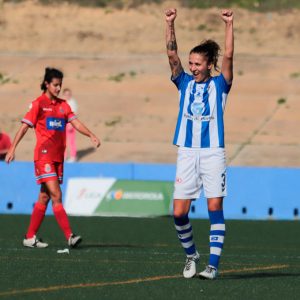 El Sporting Puerto de Huelva pudo celebrar por fin su primer triunfo. / Foto: www.lfp.es.