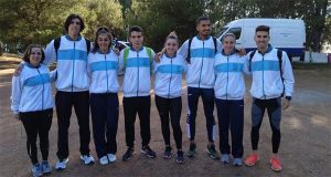 Componentes del equipo de la UHU en el Campeonato de Andalucía Universitario de Campo a Través.