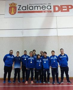 Representantes del CD Bádminton Huelva que lograron medalla en la segunda jornada del Circuito Provincial de Huelva 2018-19.