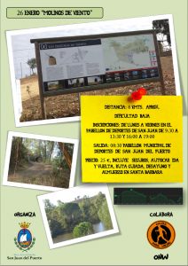 Cartel de la ruta organizada por el Club Onuba Nordic Walking y que tendrá lugar el sábado en Santa Bárbara de Casa.