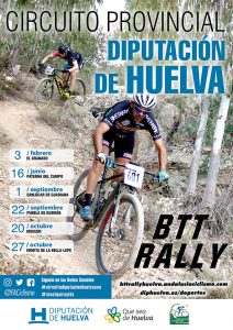 Cartel anunciador del Circuito Provincial Diputación de Huelva BTT Rally de 2019.