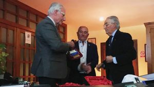 Miguel Sánchez, durante el homenaje que ha recibido.