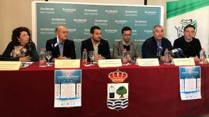 Un momento de la presentación del Campeonato de España de Selecciones Territoriales masculinas Sub 19 y Sub 16 de fútbol sala que tendrá lugar en Isla Cristina y Lepe.