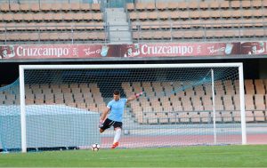 El portero Migue Guerrero, nuevo jugador del San Roque de Lepe. / Foto: www.sanfernandocd.com/Marta Verdugo.