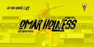 Omar Holmes, nuevo jugador del San Roque de Lepe. / Foto: @SanRoqueLepe.