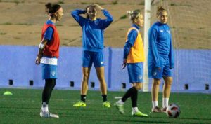 El Sporting Puerto de Huelva regresa a los entrenamientos este lunes con la mirada puesta en el vital choque del domingo. / Foto: @sportinghuelva.