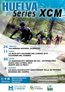 Cartel del Circuito de Maratón Huelva Series XCM 2019, que arrancará el 24 de febrero en Almonte.