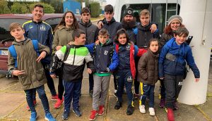 Representantes del Club Deportivo Náutico de Punta Umbría en la prueba celebrada en Sevilla.