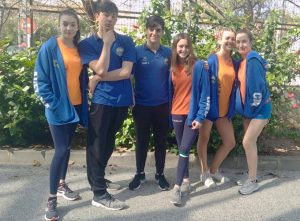 Representantes del Club Natación Huelva en el Campeonato de Andalucía Infantil de Invierno en Málaga.