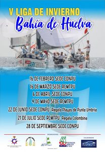 Cartel anunciador de la V Liga de Invierno de Cruceros Bahía de Huelva que comienza este sábado.