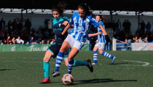 Empate sin goles en el partido entre el Sporting Puerto de Huelva y el Fundación Albacete. / Foto: www.lfp.es.