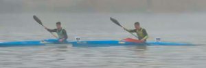 Alejandro Alonso, con dorsal 203, en una de las pruebas.