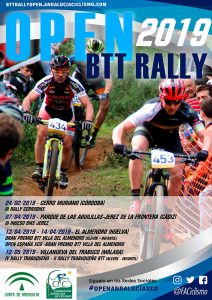 Cartel anunciador del Open de Andalucía BTT Rally 2019.