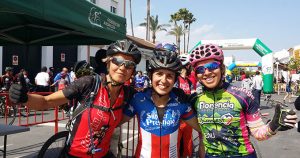 Podio femenino de la prueba celebrada en Villarrasa.