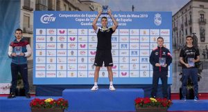 Doble título de campeón de España de tenis de mesa para Álvaro Robles. / Foto www.rfetm.es.