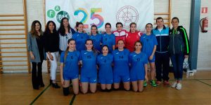 Equipo de la Universidad de Huelva en el torneo celebrado con motivo del Día de la Mujer.