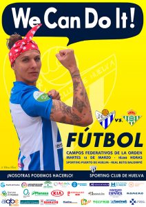 El Sporting rinde homenaje al Día Internacional de la Mujer en el cartel anunciador del próximo partido ante el Real Betis.