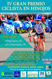 Cartel anunciador de la prueba ciclista en Hinojos.