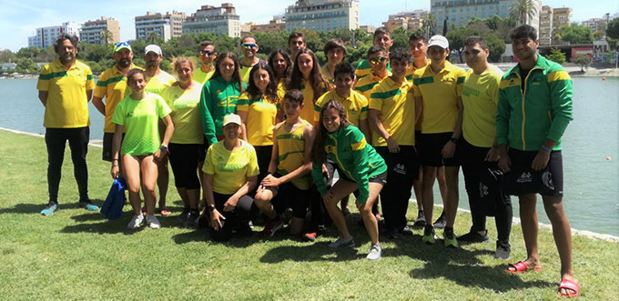 Componentes de los equipos Junior Senior y Veterano del Tartessos en la prueba sevillana.