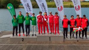 Medalla de plata para el Tartessos en Hombre Junior K4 1.000 metros.