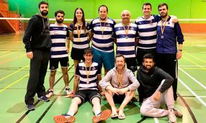 Componentes del Recre IES La Orden en el Torneo 'Ciudad de Almendralejo' de bádminton.