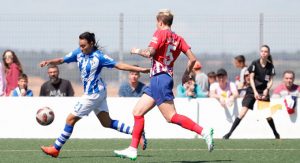 El Sporting Puerto de Huelva no pudo hacer nada ante el Atlético de Madrid. / Foto: www.lfp.es.