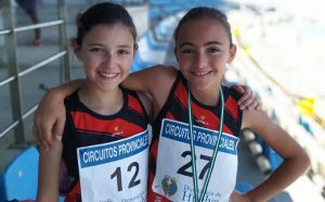 Las alevines Helena Díaz y Sara Pedrero esperan hacer un buen papel en el Campeonato de Andalucía.