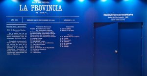 La nueva sala de prensa llevará el nombre de 'La Provincia', y en su entrada hay una reproducción del acta fundacional del Decano. / Foto: @recreoficial.