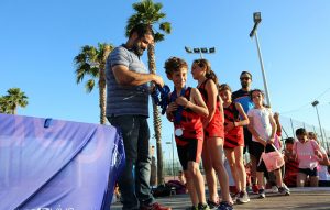 Un momento del acto de entrega de premios durante el cierre al curso de las escuelas municipales en Cartaya.