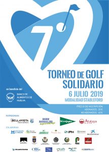 Cartel anunciador del torneo de golf benéfico que se celebrar el 6 de julio en Bellavista.