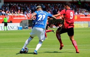 Jesús Valentín, pese al error del gol del Mirandés, fue de los más destacados. / Foto: @CDMirandes.