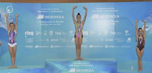 Avril Arteaga, en el podio de la competición celebrada en Palma de Mallorca.