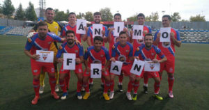 Once del Aroche en Alcalá, con mensaje de ánimo al lesionado Fran. / Foto: @arochecf.