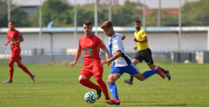 El filial del Recre afronta una complicada salida a San Roque. / Foto: @ADSJoseOficial / @FFortunez.