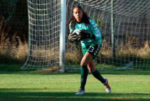 Selena Delia Babb, portera holandesa de 24 años, nueva jugadora del Sporting de Huelva.