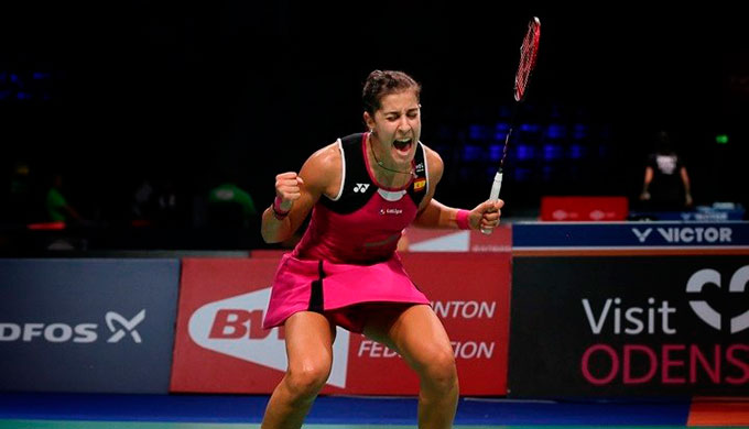 Carolina Marín ya se encuentra en las semifinales del Open de Dinamarca. / Foto: Badminton Photo.