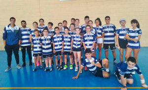 Componentes del Recre IES La Orden en la primera jornada del Circuito Provincial de Huelva de bádminton.