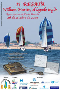 Cartel anunciador de la regata que tendrá lugar en Punta Umbría este fin de semana.