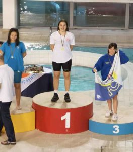 Arantxa Domínguez consiguió dos medallas en el Campeonato disputado en Lagos.