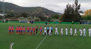 Prolegómenos del partido entre el Aroche y el Torreblanca. / Foto: @lineadegol.