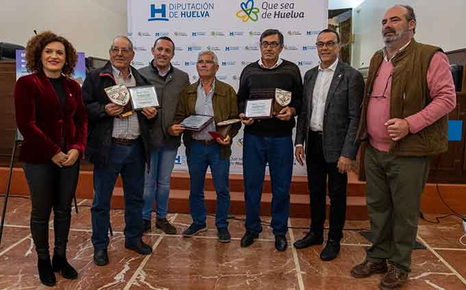 Los primeros clasificados en el Campeonato Provincial de Caza Menor con Perro en la modalidad de Veterano.