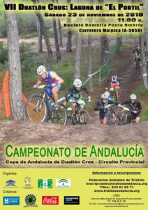 Cartel anunciador del VII Duatlón Cros 'Laguna de El Portil'.