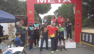 Uno de los podios en la cuarta edición del Ciclocross Villa de La Redondela.