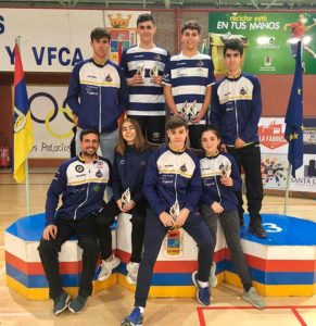 Componentes del cuadro onubense en el TTR Los Palacios y Villafranca de categorías Sub 13 y Sub 17.