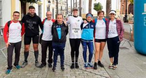 Representantes del Club Amigos del Atletismo de La Palma del Condado.