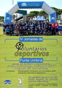 Cartel anunciador de la Jornada de captación de Voluntarios Deportivos que tendrá lugar en Punta Umbría.