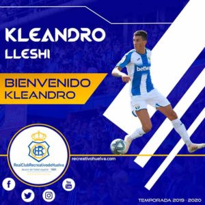 El albanés Kleandro, nuevo jugador del Recre hasta final de temporada. / Foto: @recreoficial.