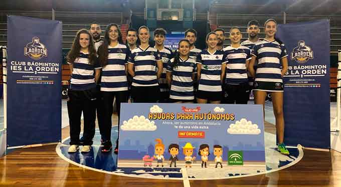 Formación del filial del IES La Orden en su partido del sábado ante el EMEC Bádminton Puente Genil.